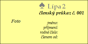 �lensk� pr�kaz vzor 2000